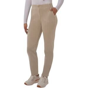 32 Degrees Heat Womens Tan Knit Stretch Elastic Twill Pants XL